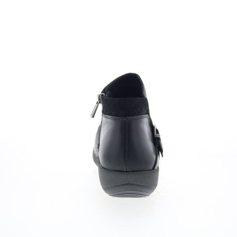 Aetrex Luna DM700W Womens Black Leather Zipper Casual Dress Boots