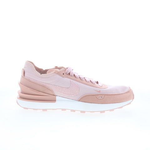Nike Waffle One DM7604-600 Womens Pink Canvas Lifestyle Sneakers Shoes