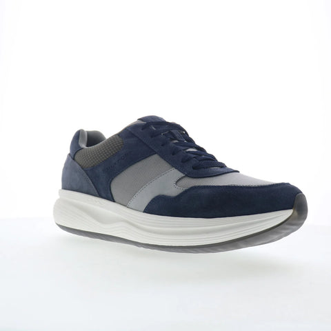 Rockport DMX Corvin Mens Blue Suede Lace Up Lifestyle Sneakers Shoes