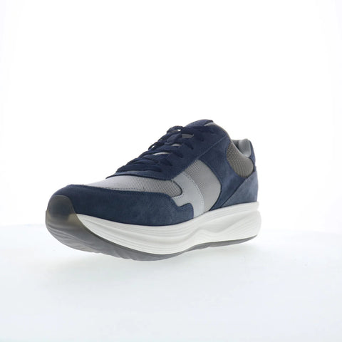 Rockport DMX Corvin Mens Blue Suede Lace Up Lifestyle Sneakers Shoes