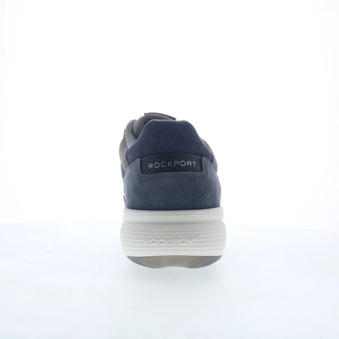 Rockport DMX Corvin Mens Blue Suede Lace Up Lifestyle Sneakers Shoes