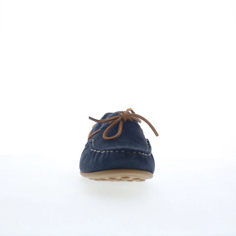 Rockport DMX Dunphy Mens Blue Wide Suede Loafers & Slip Ons Casual Shoes