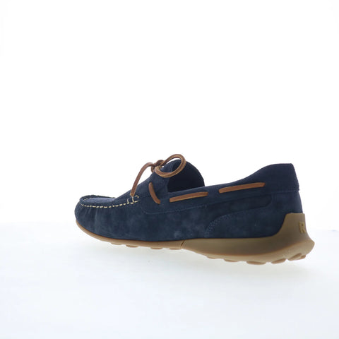 Rockport DMX Dunphy Mens Blue Wide Suede Loafers & Slip Ons Casual Shoes