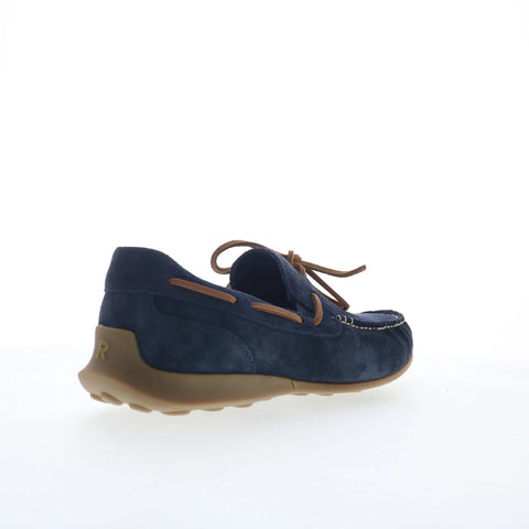 Rockport DMX Dunphy Mens Blue Wide Suede Loafers & Slip Ons Casual Shoes