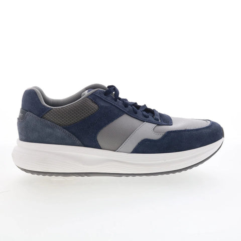 Rockport DMX Corvin Mens Blue Suede Lace Up Lifestyle Sneakers Shoes