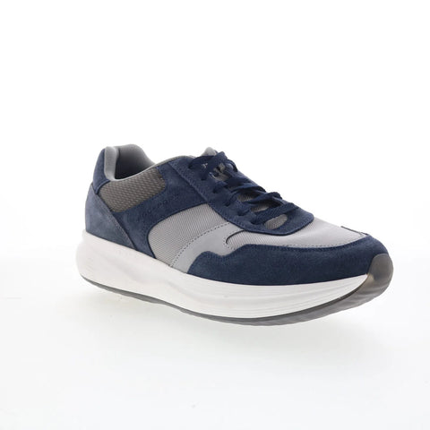 Rockport DMX Corvin Mens Blue Suede Lace Up Lifestyle Sneakers Shoes