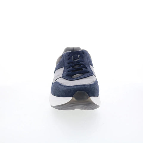 Rockport DMX Corvin Mens Blue Suede Lace Up Lifestyle Sneakers Shoes