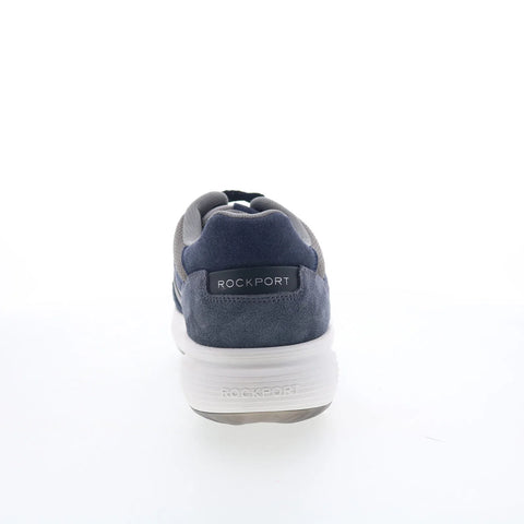 Rockport DMX Corvin Mens Blue Suede Lace Up Lifestyle Sneakers Shoes