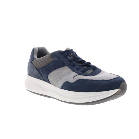 Rockport DMX Corvin Mens Blue Suede Lace Up Lifestyle Sneakers Shoes