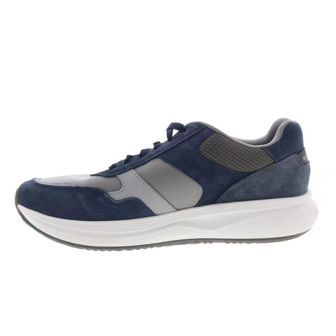 Rockport DMX Corvin Mens Blue Suede Lace Up Lifestyle Sneakers Shoes