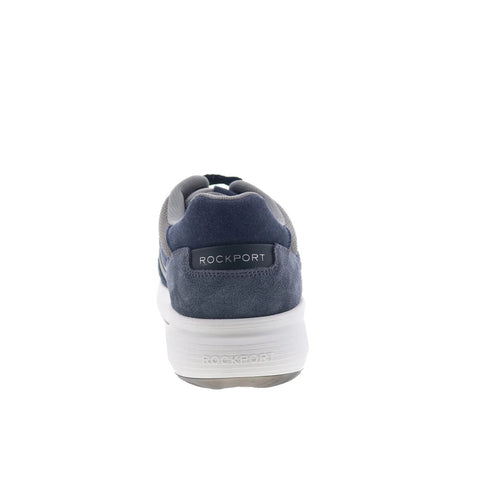 Rockport DMX Corvin Mens Blue Suede Lace Up Lifestyle Sneakers Shoes
