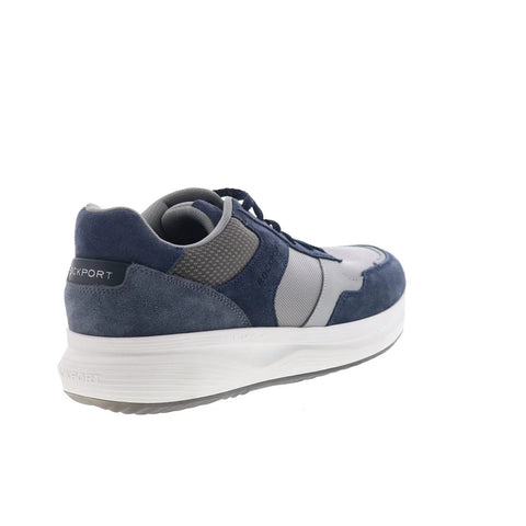 Rockport DMX Corvin Mens Blue Suede Lace Up Lifestyle Sneakers Shoes