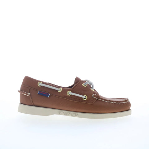 Sebago Docksides 78113FW Mens Brown Leather Loafers & Slip Ons Boat Shoes 