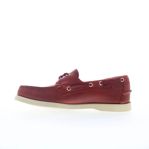 Sebago Docksides Portland 70000G0-993 Mens Red Loafers & Slip Ons Boat Shoes 