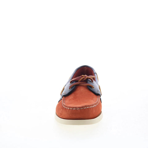 Sebago Docksides Portland Nubuck Waxy Mens Brown Loafers Boat Shoes