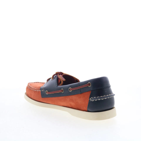 Sebago Docksides Portland Nubuck Waxy Mens Brown Loafers Boat Shoes