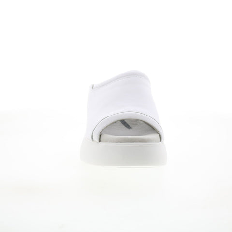 Fly London Doli DOLI042FLY-003 Womens White Leather Slides Sandals Shoes
