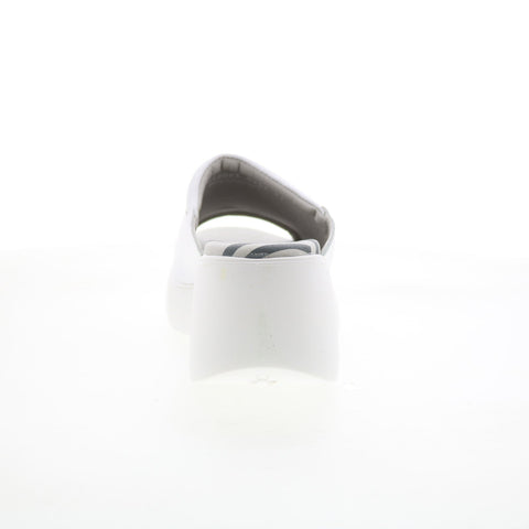 Fly London Doli DOLI042FLY-003 Womens White Leather Slides Sandals Shoes