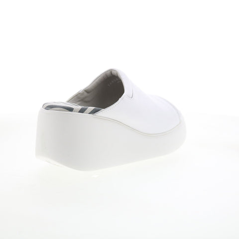 Fly London Doli DOLI042FLY-003 Womens White Leather Slides Sandals Shoes
