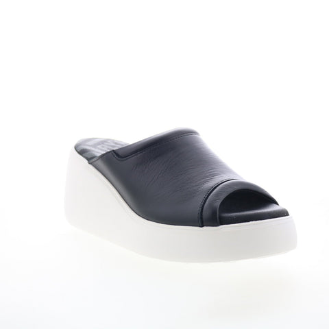 Fly London Doli DOLI042FLY-004 Womens Black Leather Slides Sandals Shoes