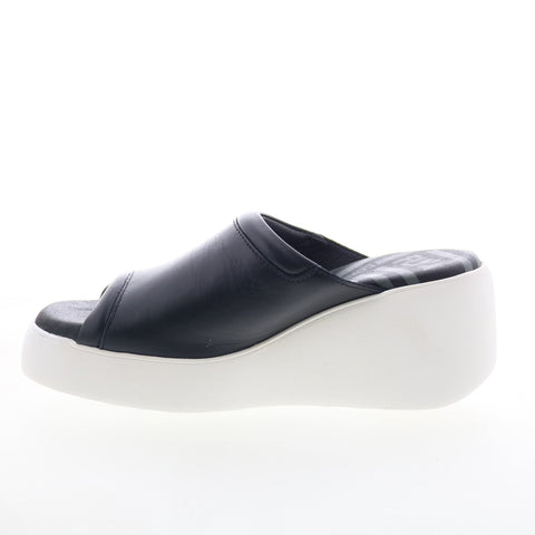 Fly London Doli DOLI042FLY-004 Womens Black Leather Slides Sandals Shoes