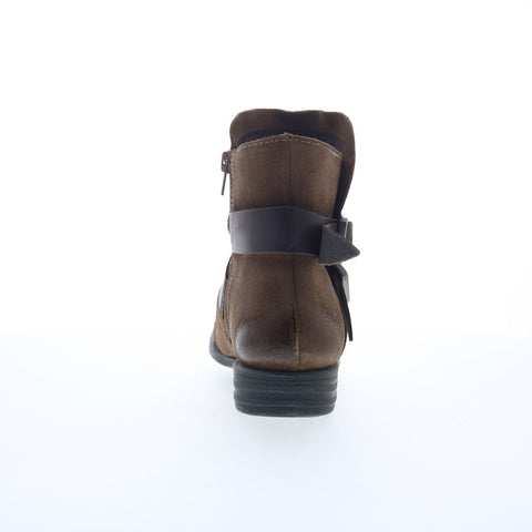 Miz Mooz Domenique Womens Brown Suede Zipper Ankle & Booties Boots