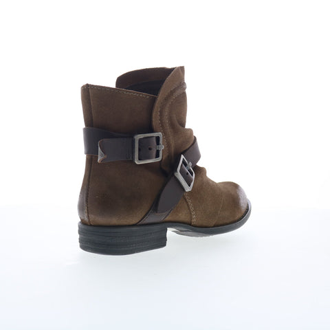 Miz Mooz Domenique Womens Brown Suede Zipper Ankle & Booties Boots