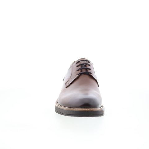 Studio Belvedere Donald Mens Brown Leather Oxfords & Lace Ups Plain Toe Shoes