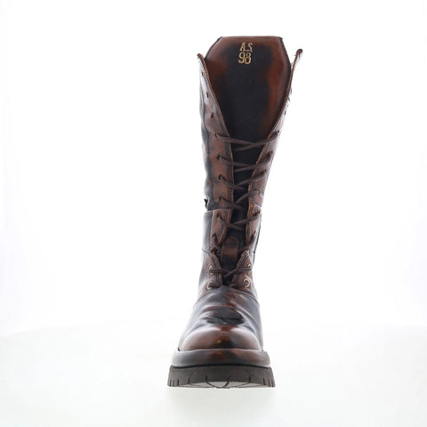A.S. 98 Donovan Womens Brown Leather Lace Up Casual Dress Boots