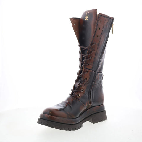 A.S. 98 Donovan Womens Brown Leather Lace Up Casual Dress Boots