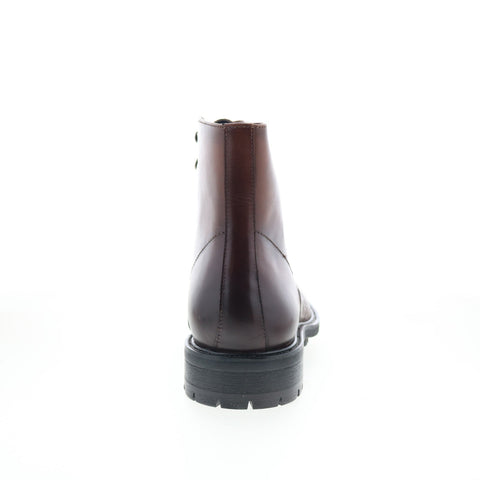 Robert Graham Doppleganger Mens Brown Leather Lace Up Casual Dress Boots