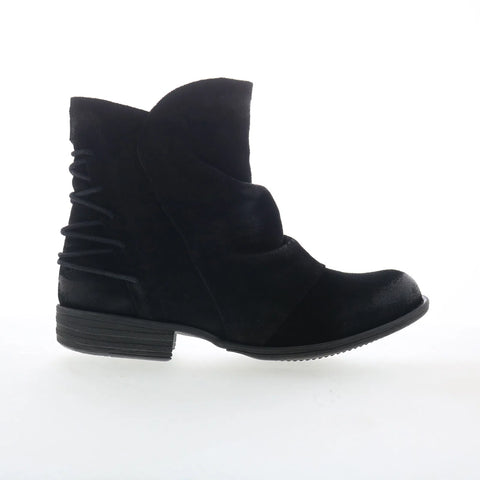 Miz Mooz Dotti Womens Black Suede Zipper Ankle & Booties Boots