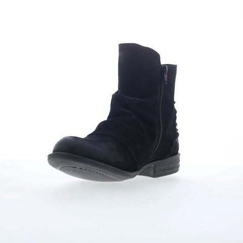 Miz Mooz Dotti Womens Black Suede Zipper Ankle & Booties Boots