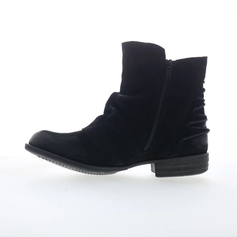 Miz Mooz Dotti Womens Black Suede Zipper Ankle & Booties Boots