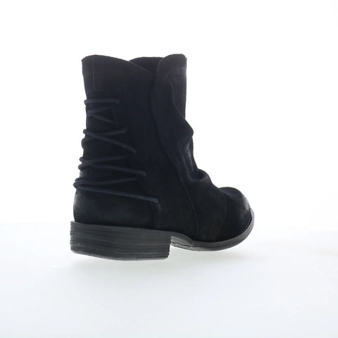 Miz Mooz Dotti Womens Black Suede Zipper Ankle & Booties Boots