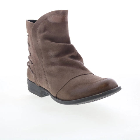 Miz Mooz Dotti Womens Gray Leather Zipper Ankle & Booties Boots