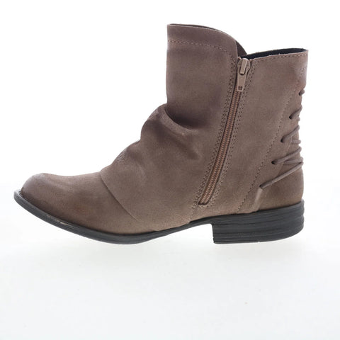 Miz Mooz Dotti Womens Gray Leather Zipper Ankle & Booties Boots