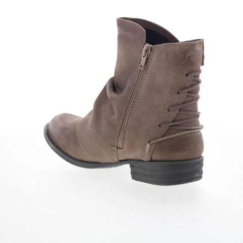 Miz Mooz Dotti Womens Gray Leather Zipper Ankle & Booties Boots
