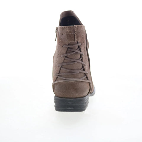 Miz Mooz Dotti Womens Gray Leather Zipper Ankle & Booties Boots