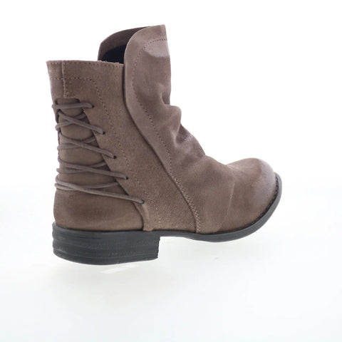 Miz Mooz Dotti Womens Gray Leather Zipper Ankle & Booties Boots
