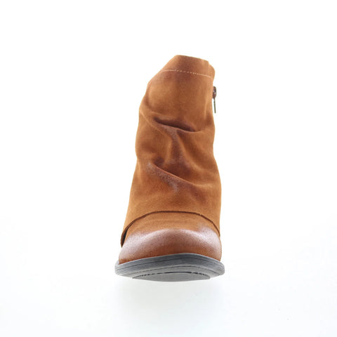 Miz Mooz Dotti Womens Brown Suede Zipper Casual Dress Boots