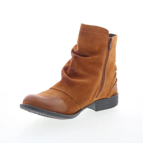 Miz Mooz Dotti Womens Brown Suede Zipper Casual Dress Boots