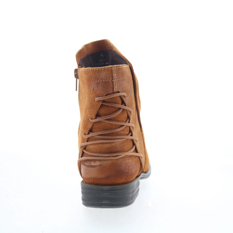 Miz Mooz Dotti Womens Brown Suede Zipper Casual Dress Boots