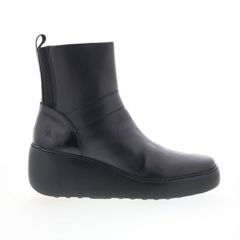 Fly London Doxe DOXE604FLY-000 Womens Black Leather Casual Dress Boots