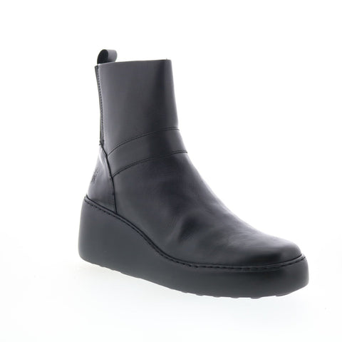 Fly London Doxe DOXE604FLY-000 Womens Black Leather Casual Dress Boots