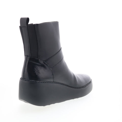 Fly London Doxe DOXE604FLY-000 Womens Black Leather Casual Dress Boots