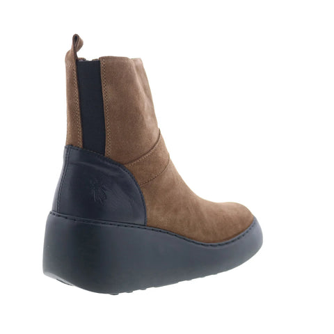 Fly London Doxe DOXE604FLY-002 Womens Brown Suede Zipper Casual Dress Boots