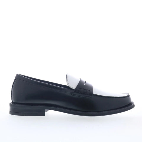 Steve Madden Draggo Mens Black Leather Loafers & Slip Ons Penny Shoes