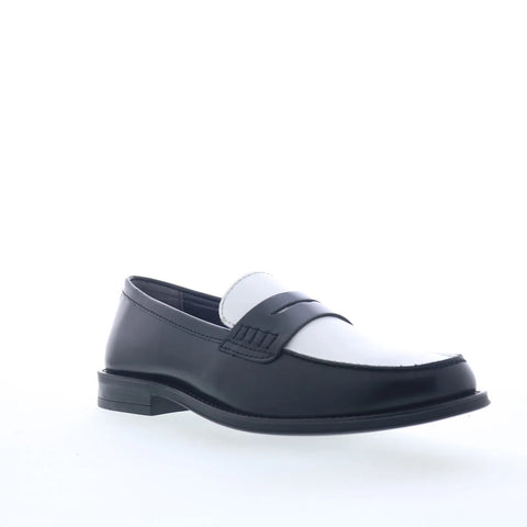 Steve Madden Draggo Mens Black Leather Loafers & Slip Ons Penny Shoes
