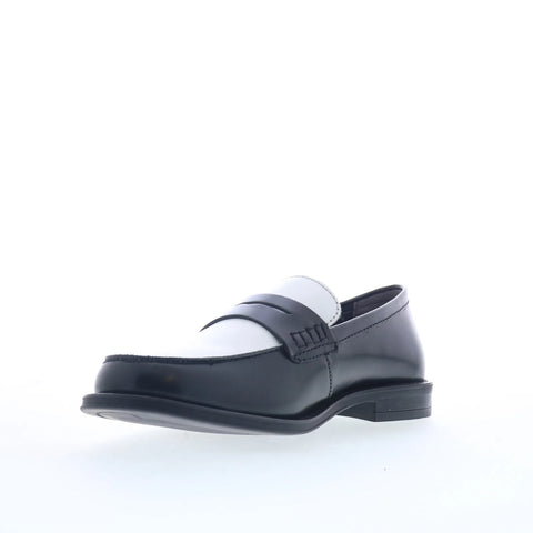 Steve Madden Draggo Mens Black Leather Loafers & Slip Ons Penny Shoes